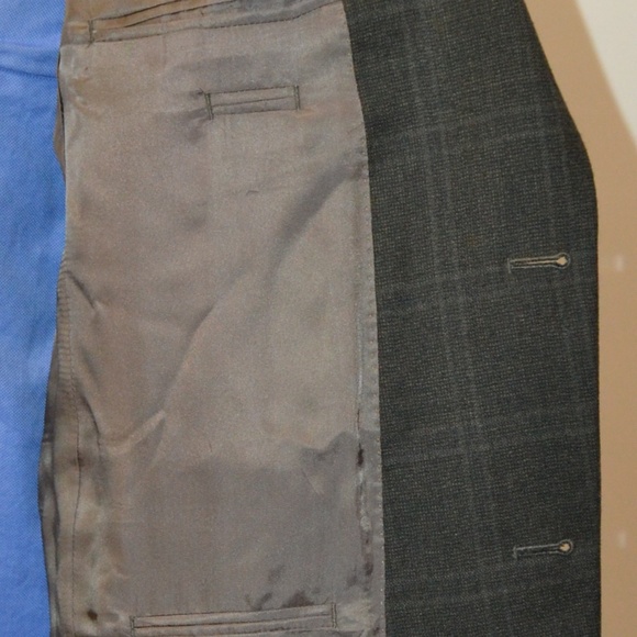 Jos A Bank 42L Sport Coat Blazer Suit Jacket Dark - Picture 5 of 8